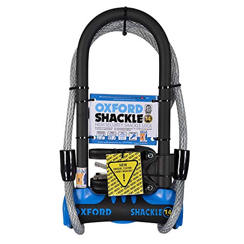 Oxford Shackle 14 Duo U-Lock - Blue, 320 mm x 177 mm