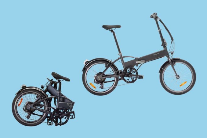 btwin 20 inc folding e-bike blue