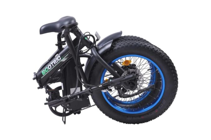 ecotric cheetah folding e-bike folded