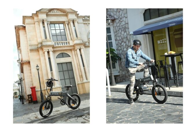 Engwe C20 Folding e-bike in use