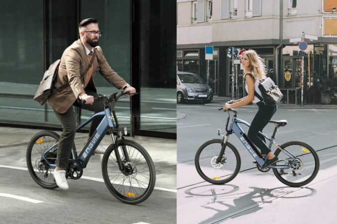 Engwe P26 e-bike on the road