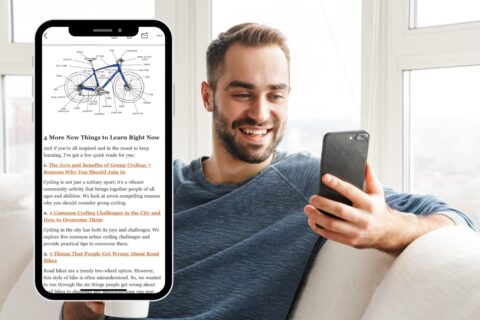 Sign up for cycling newsletter