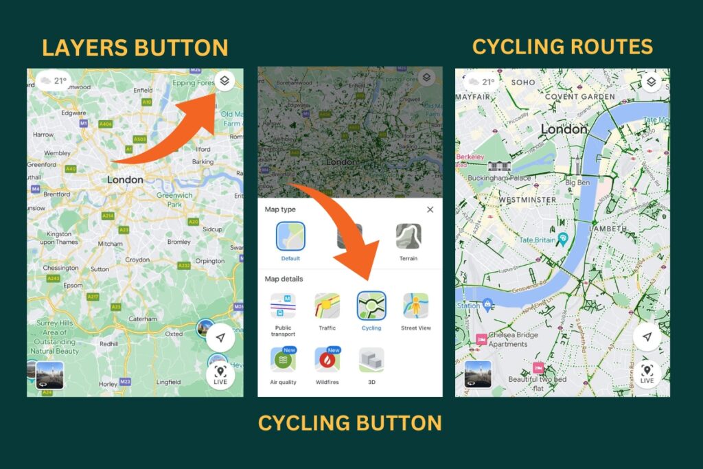 How to use Google Maps Biking Lanes on Mobile