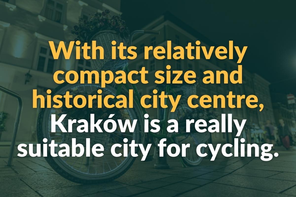with its relatively compact size and historical city centre krakow is a really suitable city for cycling