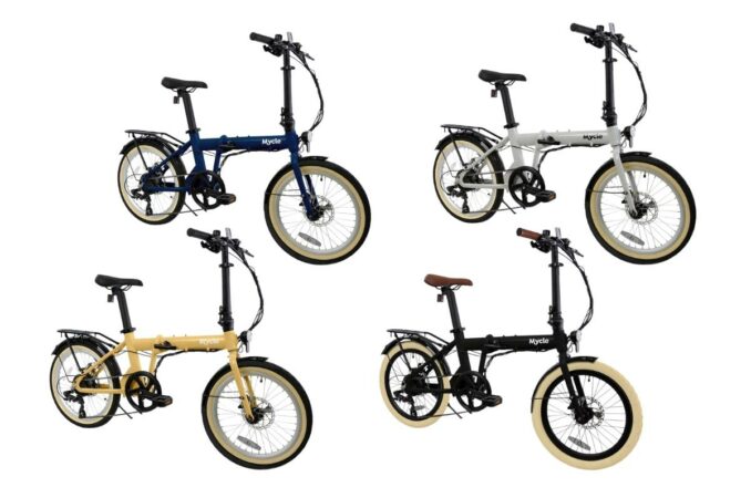 mycle compact folding e-bike colours