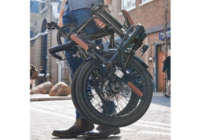 mycle compact folding e-bike folded