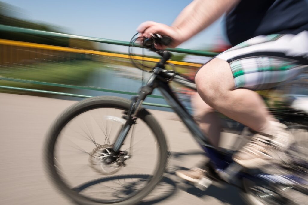 Overweight cyclist