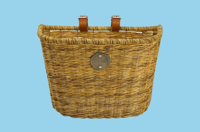 public bikes woven basket blue