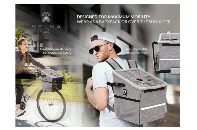 selka dog bike basket used